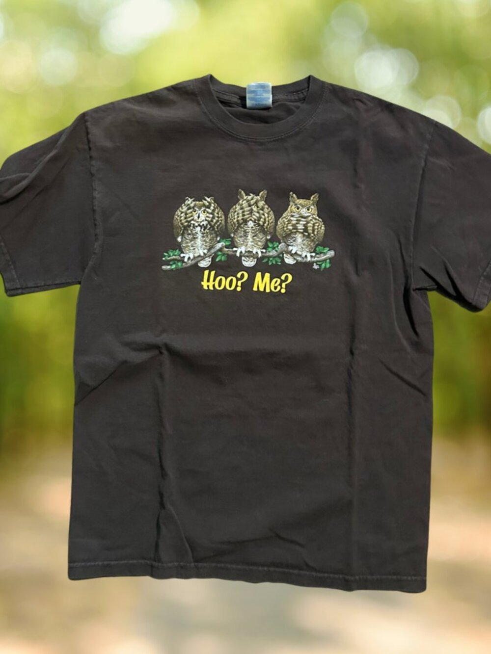 Vintage Style Owl Tee Size M